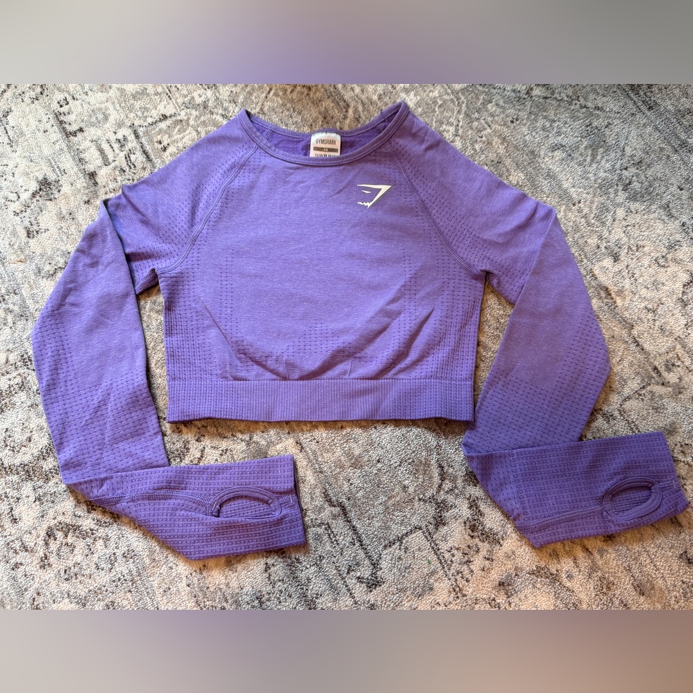 GYMSHARK Vital Purple Cropped Top XS